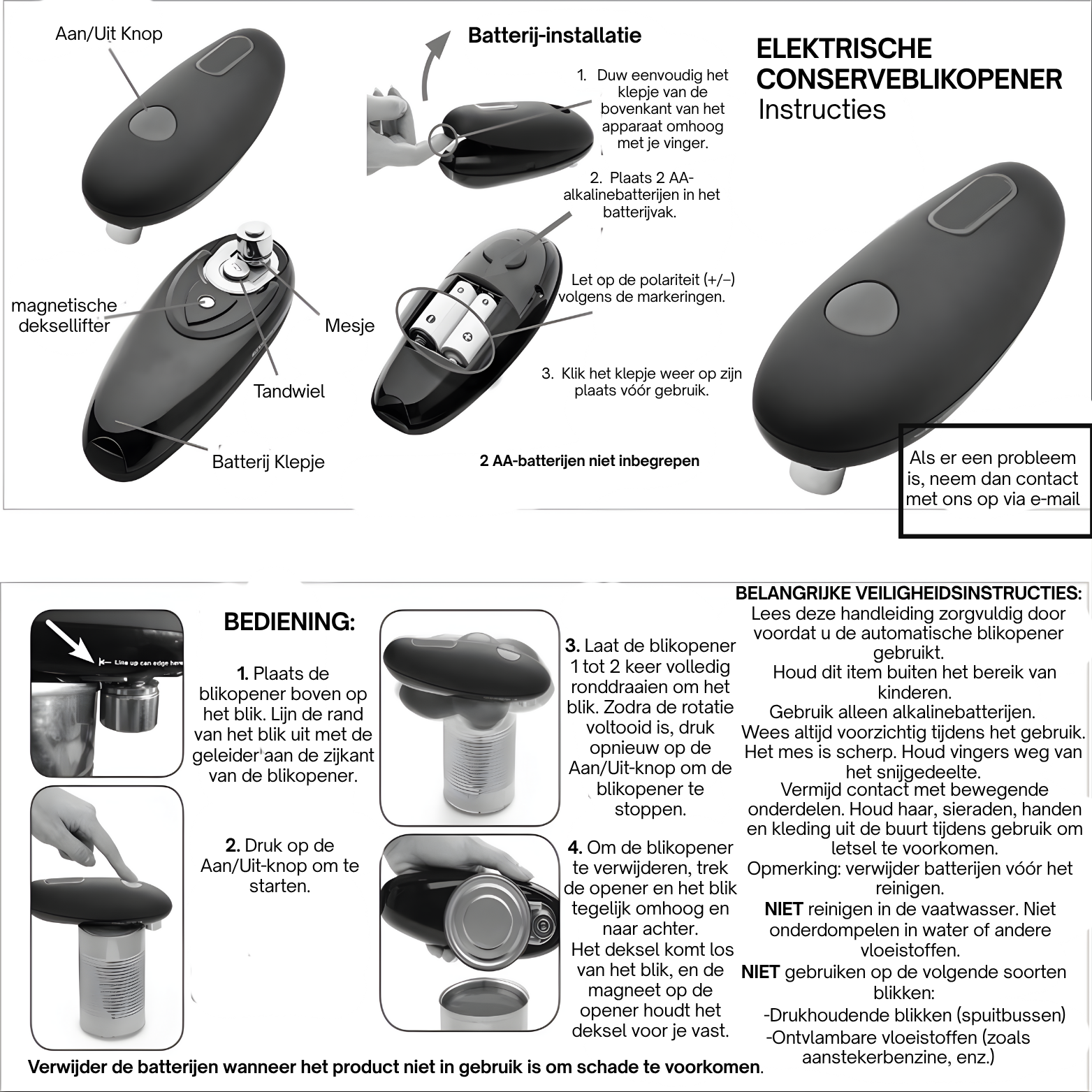 Elektrische Conserveblikopener