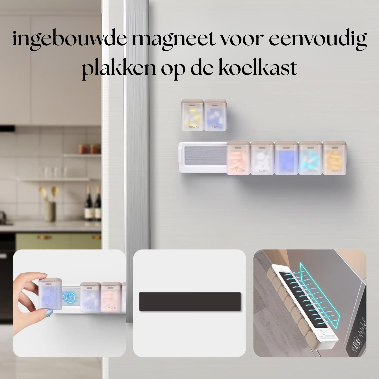Magnetische pillendoos per week